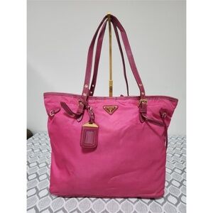 Authentic Prada Nylon Tessuto Tote Bag Pink